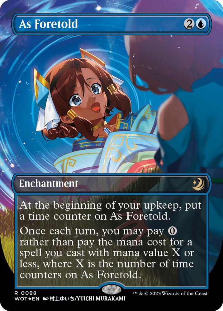 As Foretold (Anime Borderless) (Confetti Foil) (88) [Wilds of Eldraine: Enchanting Tales] [Borderless]