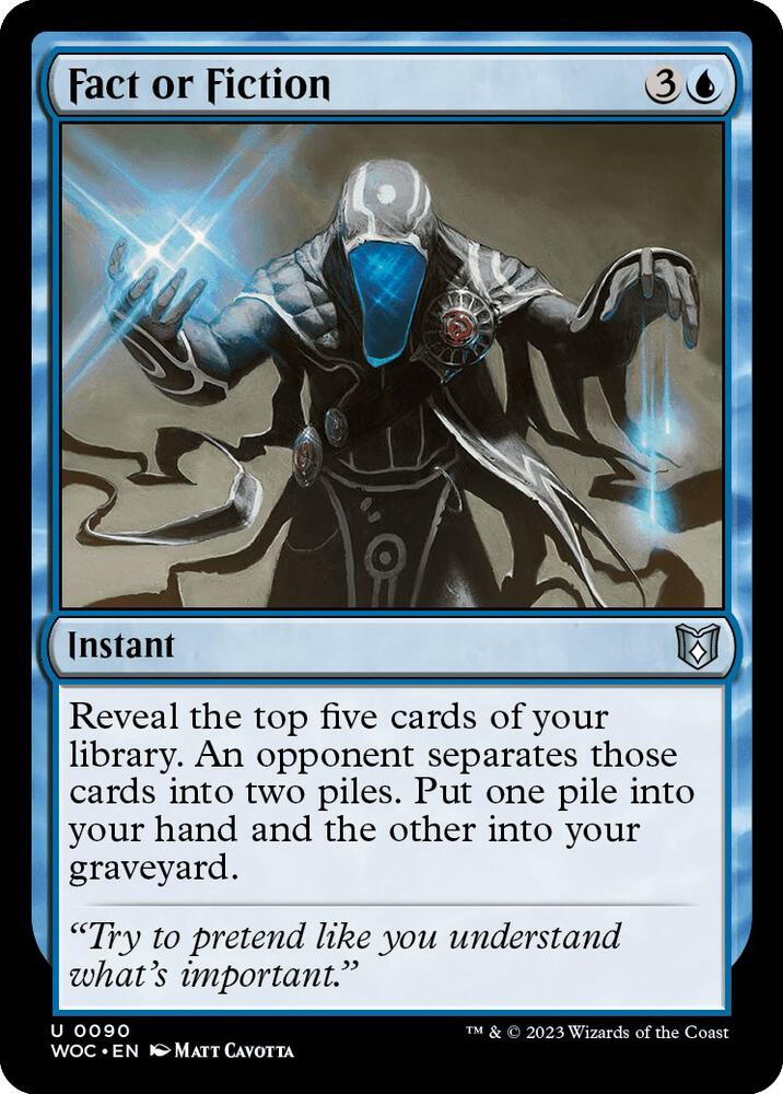 Fact or Fiction (90) [Wilds of Eldraine Commander]