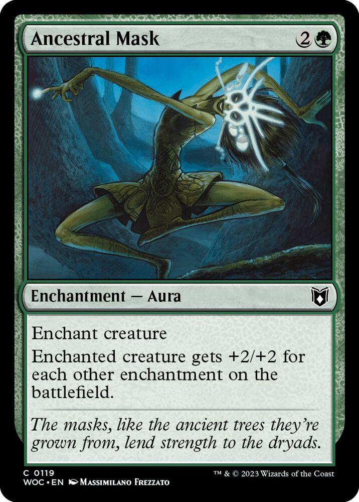 Ancestral Mask (119) [Wilds of Eldraine Commander]