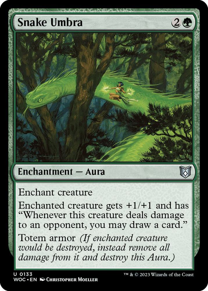 Snake Umbra (133) [Wilds of Eldraine Commander]