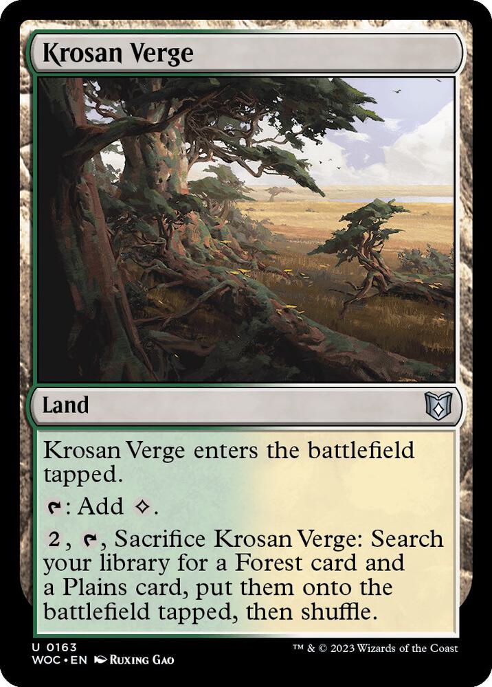 Krosan Verge (163) [Wilds of Eldraine Commander]