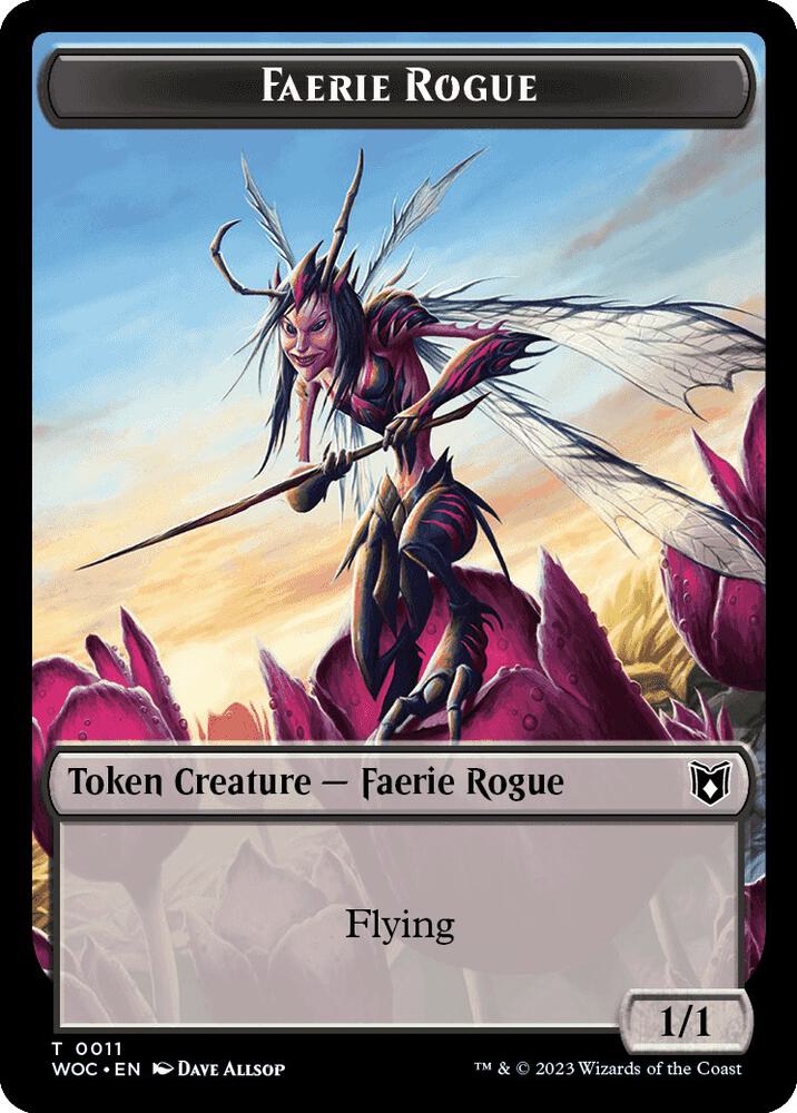 Faerie Rogue (0011) // Pirate Double-Sided Token (11 // 12) [Wilds of Eldraine Commander]