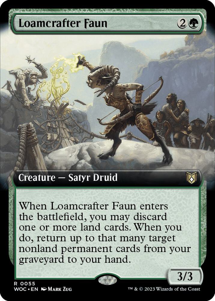 Loamcrafter Faun (Extended Art) (55) [Wilds of Eldraine Commander] [Extended Art]