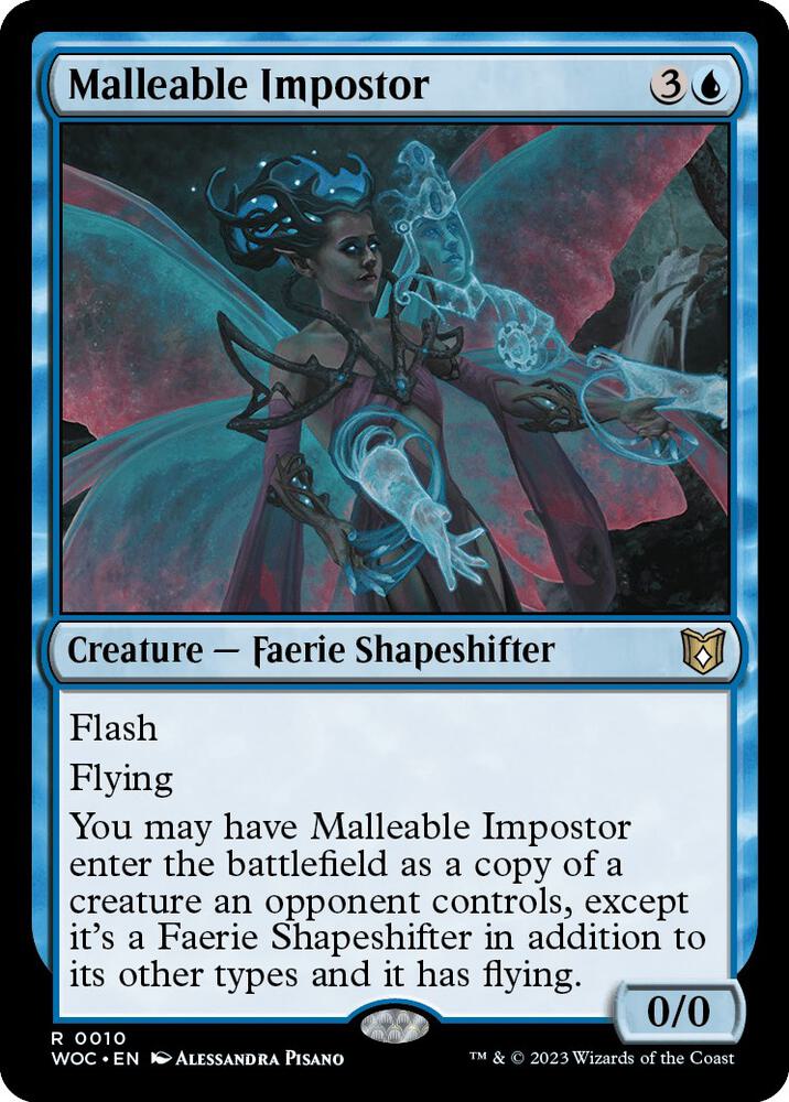 Malleable Impostor (10) [Wilds of Eldraine Commander]