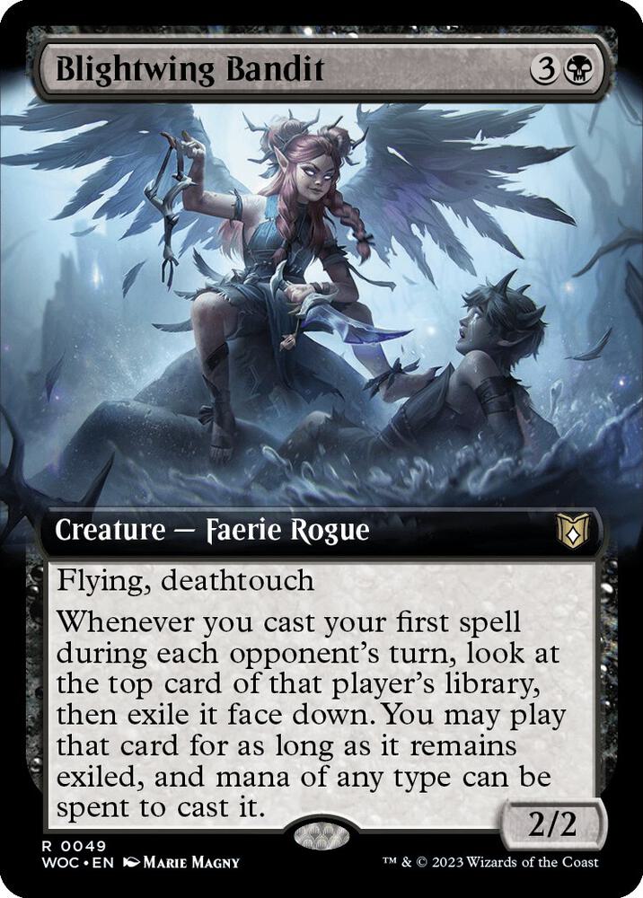 Blightwing Bandit (Extended Art) (49) [Wilds of Eldraine Commander] [Extended Art]