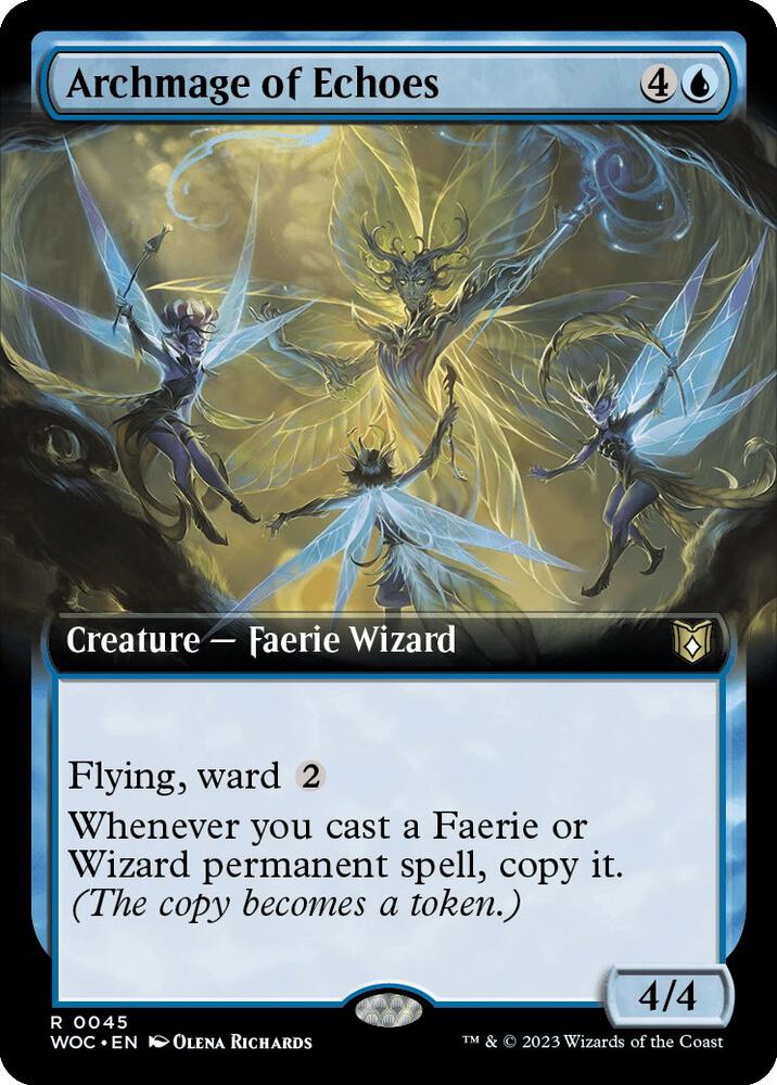 Archmage of Echoes (Extended Art) (45) [Wilds of Eldraine Commander] [Extended Art]