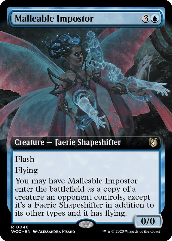 Malleable Impostor (Extended Art) (46) [Wilds of Eldraine Commander] [Extended Art]