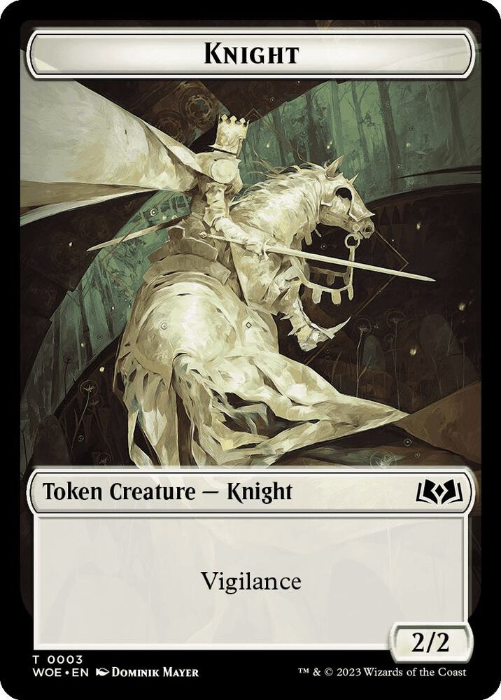Knight Token (3) [Wilds of Eldraine]