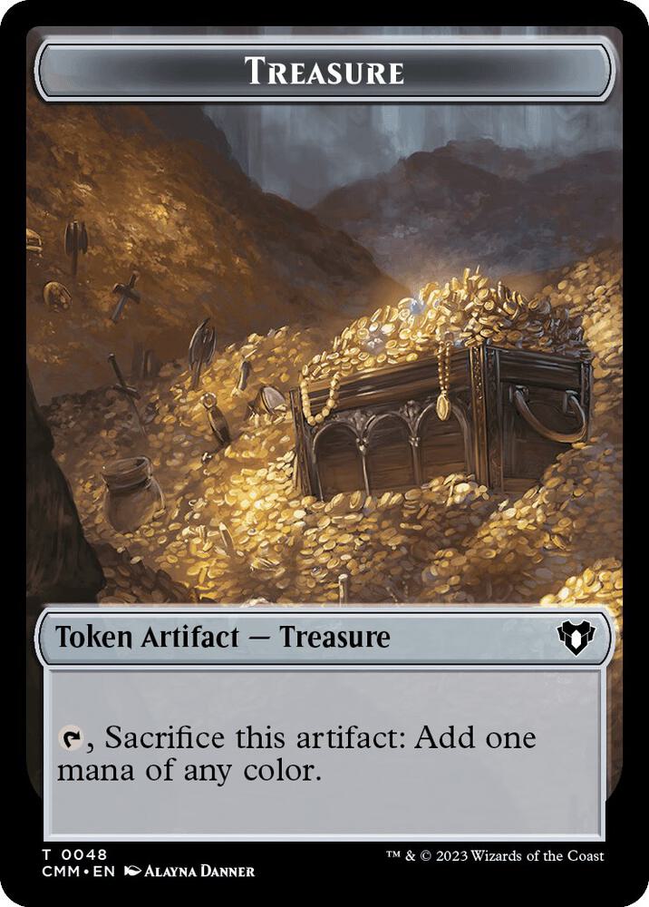 Treasure // Thrull Double-Sided Token (48 // 18) [Commander Masters]