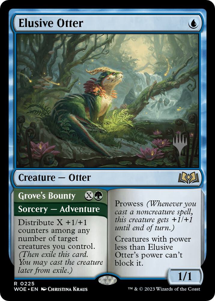 Elusive Otter (225) [Wilds of Eldraine Promos]