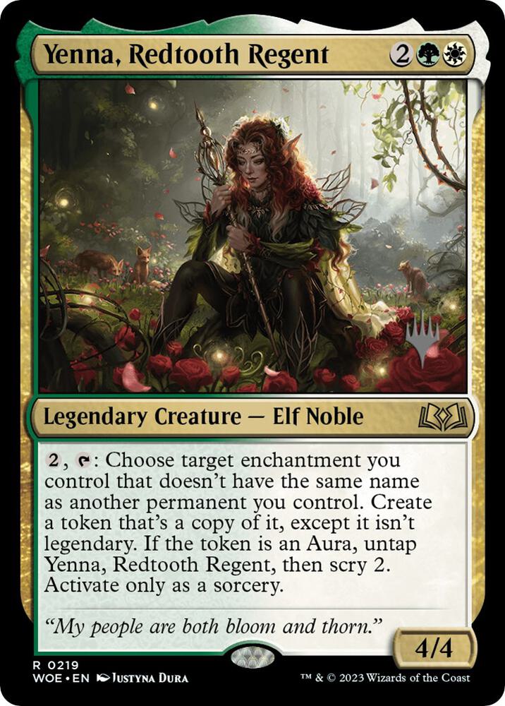Yenna, Redtooth Regent (219) [Wilds of Eldraine Promos]
