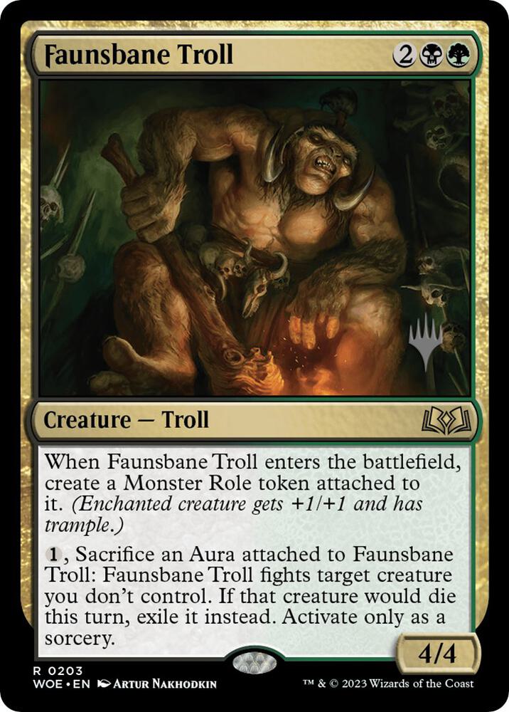 Faunsbane Troll (203) [Wilds of Eldraine Promos]