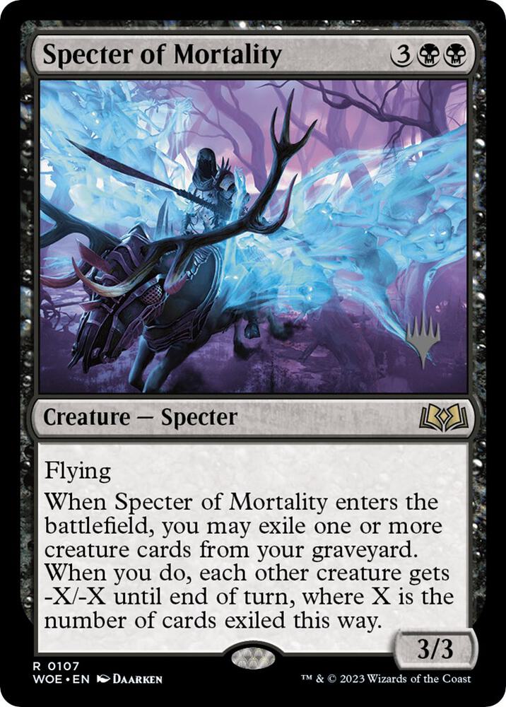 Specter of Mortality (107) [Wilds of Eldraine Promos]