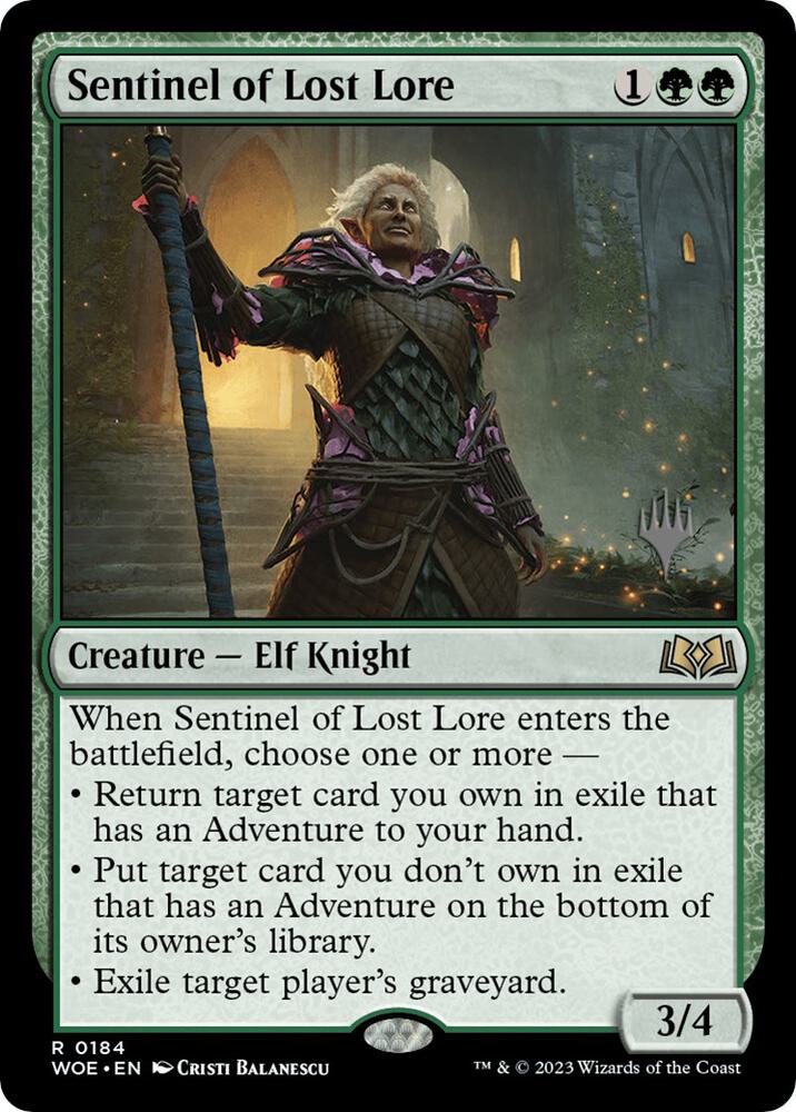 Sentinel of Lost Lore (184) [Wilds of Eldraine Promos]