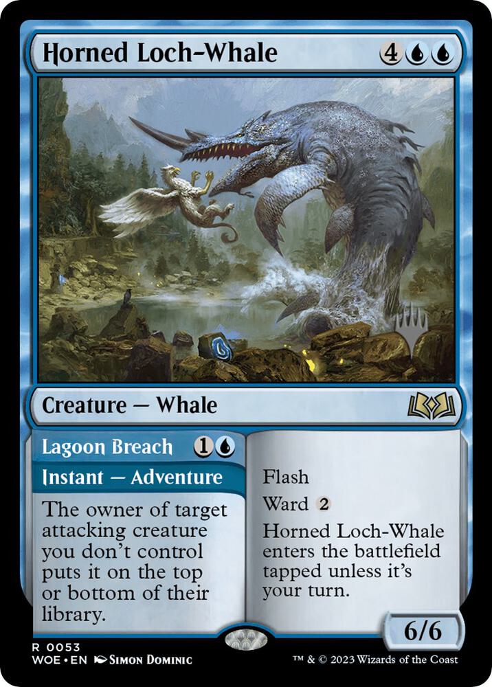 Horned Loch-Whale (53) [Wilds of Eldraine Promos]