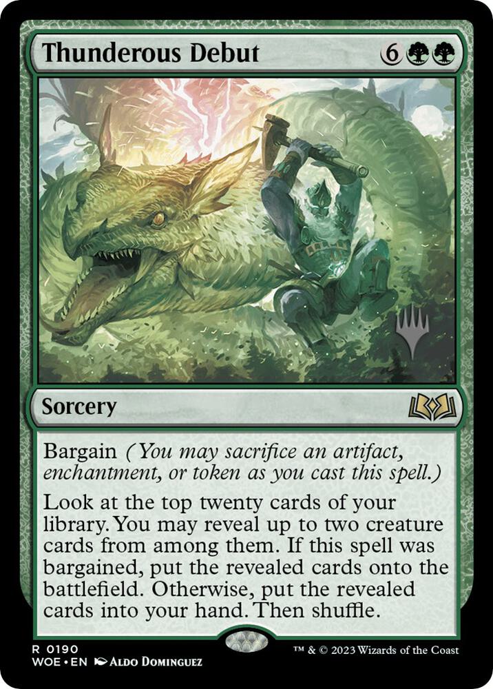 Thunderous Debut (190) [Wilds of Eldraine Promos]