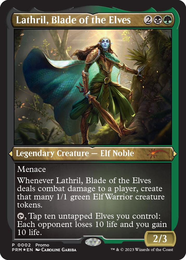 Lathril, Blade of the Elves (Foil Etched) (2) [Media Promos]