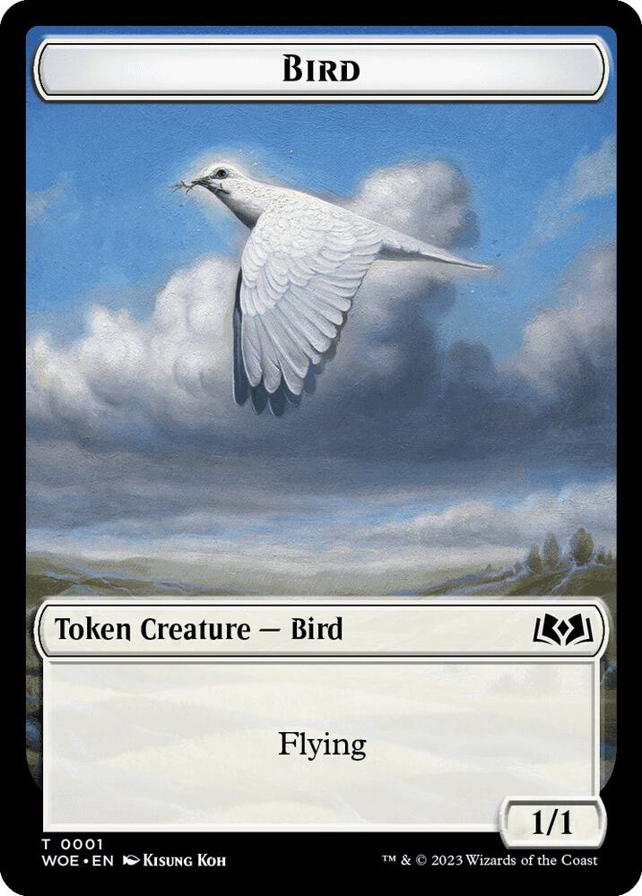 Bird // Food (0010) Double-Sided Token (1 // 10) [Wilds of Eldraine]