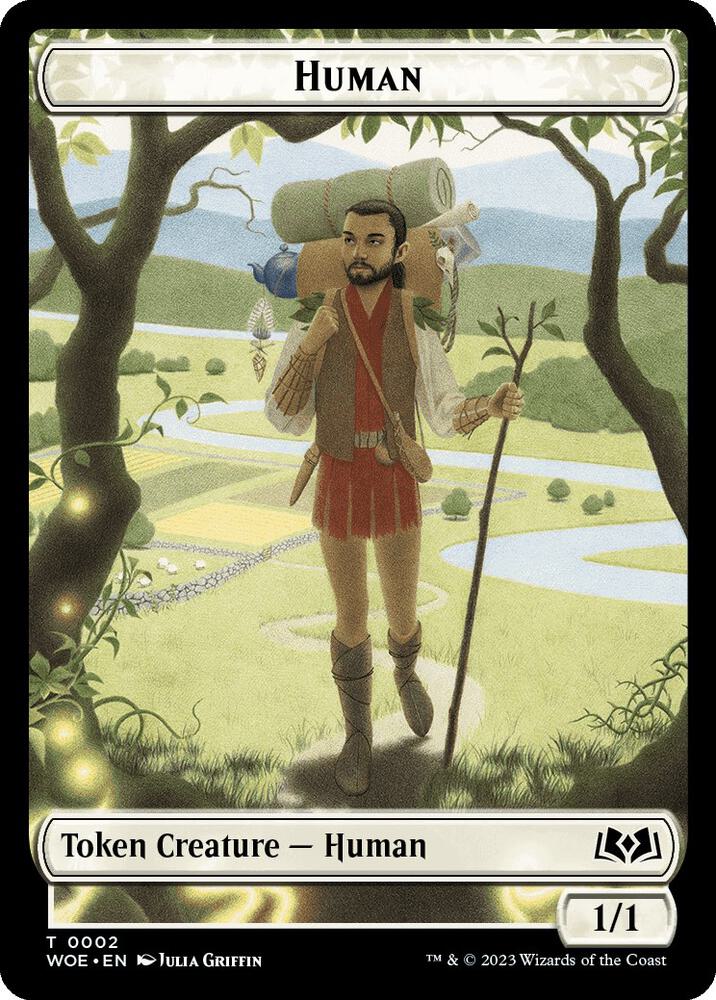 Human // Food (0013) Double-Sided Token (2 // 13) [Wilds of Eldraine]