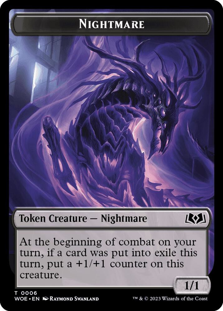 Nightmare // Food (0012) Double-Sided Token (6 // 12) [Wilds of Eldraine]