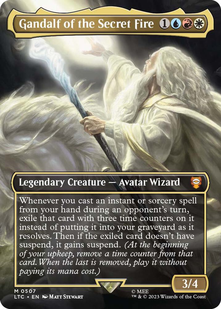 Gandalf of the Secret Fire (Borderless) (507) [Tales of Middle-earth Commander] [Borderless]