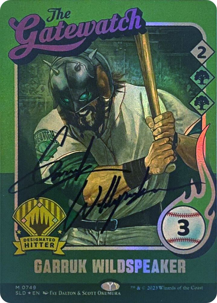 Garruk Wildspeaker (749) (Autographed) [Secret Lair Drop] [Full Art, Borderless]