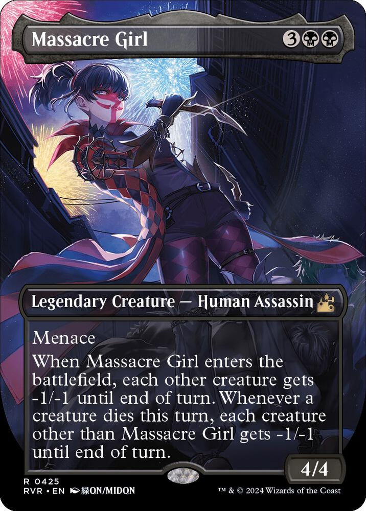 Massacre Girl (Anime Borderless) (425) [Ravnica Remastered] [Borderless]