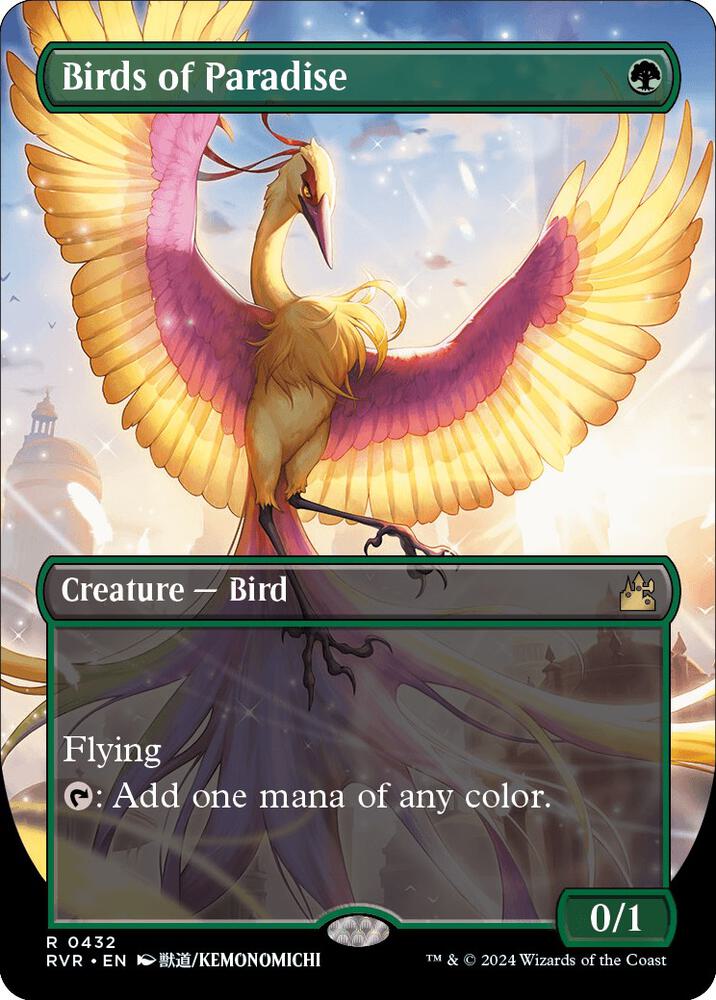 Birds of Paradise (Anime Borderless) (432) [Ravnica Remastered] [Borderless]