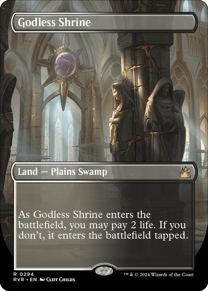 Godless Shrine (Borderless) (294) [Ravnica Remastered] [Borderless]