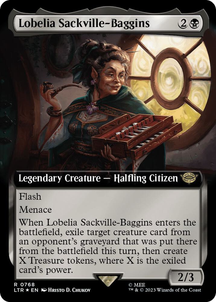 Lobelia Sackville-Baggins (Extended Art) (Surge Foil) (768) [The Lord of the Rings: Tales of Middle-earth] [Extended Art]