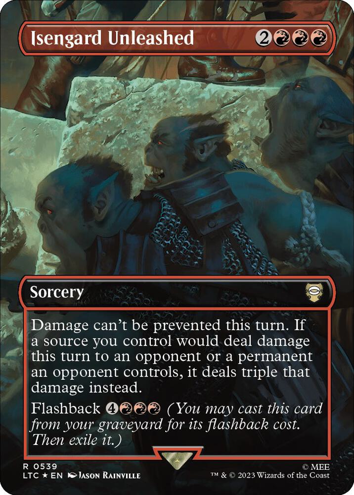 Isengard Unleashed (Borderless) (Surge Foil) (539) [Tales of Middle-earth Commander] [Borderless]