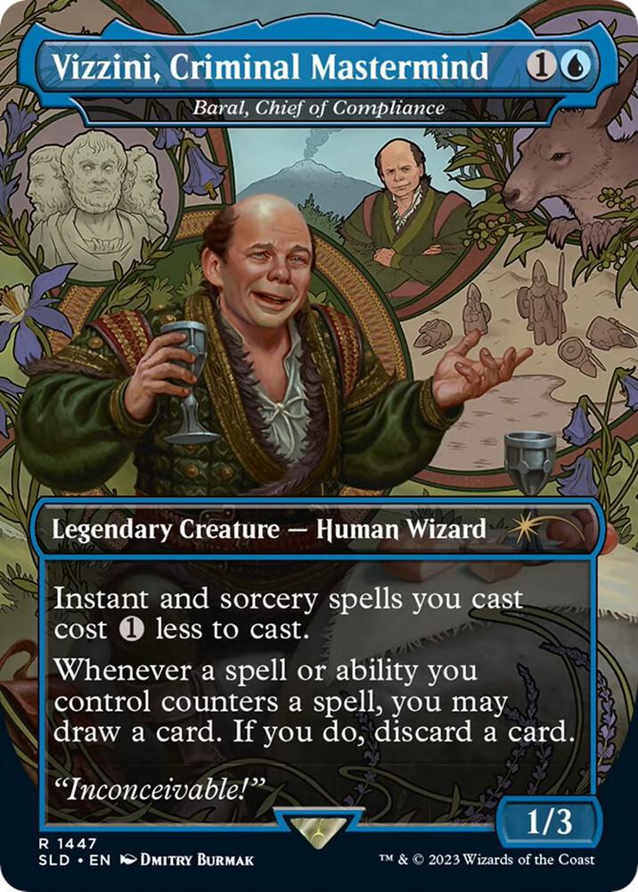 Vizzini, Criminal Mastermind - Baral, Chief of Compliance (1447) [Secret Lair Drop] [Borderless]