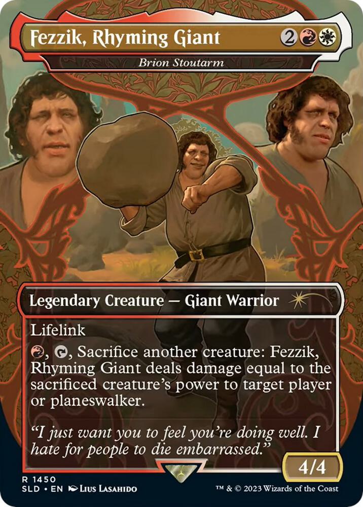 Fezzik, Rhyming Giant - Brion Stoutarm (1450) [Secret Lair Drop] [Borderless]