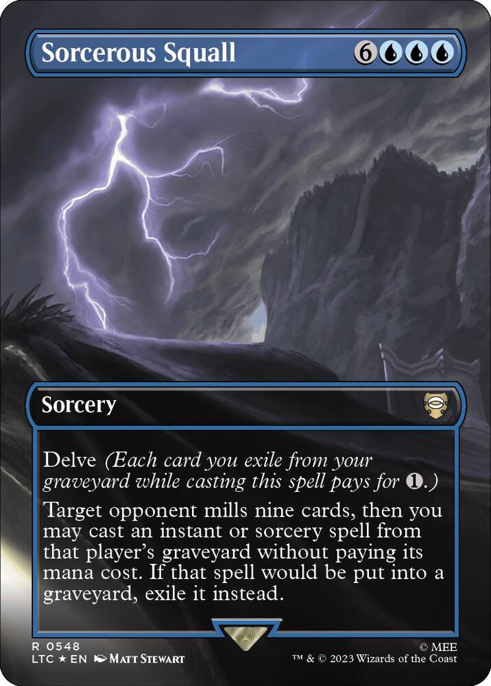 Sorcerous Squall (Borderless) (Surge Foil) (548) [Tales of Middle-earth Commander] [Borderless]