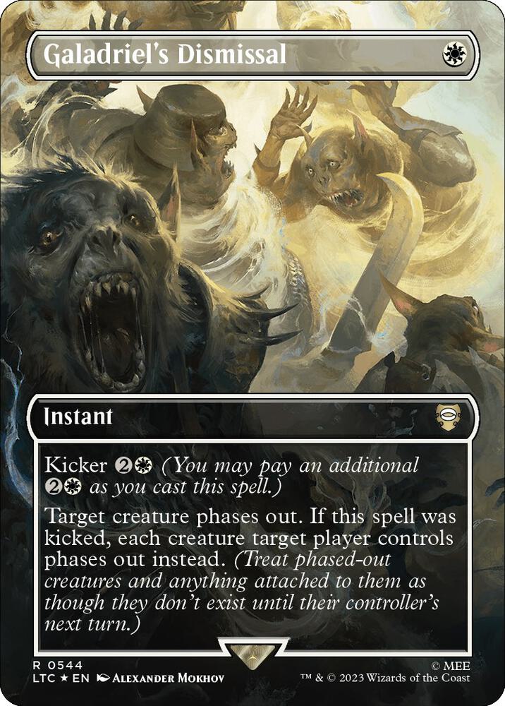 Galadriel's Dismissal (Borderless) (Surge Foil) (544) [Tales of Middle-earth Commander] [Borderless]