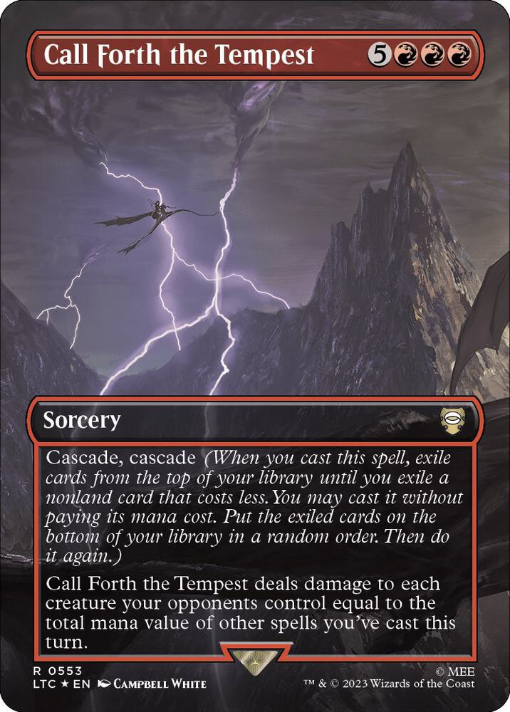 Call Forth the Tempest (Borderless) (Surge Foil) (553) [Tales of Middle-earth Commander] [Borderless]