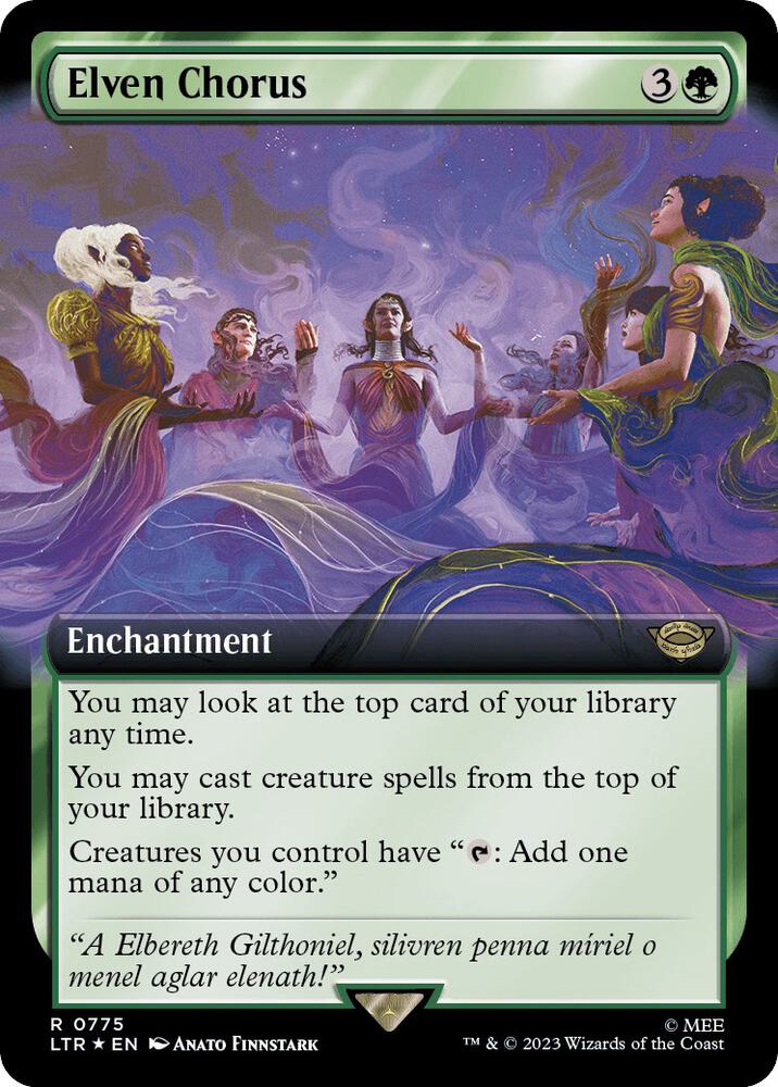 Elven Chorus (Extended Art) (Surge Foil) (775) [The Lord of the Rings: Tales of Middle-earth] [Extended Art]