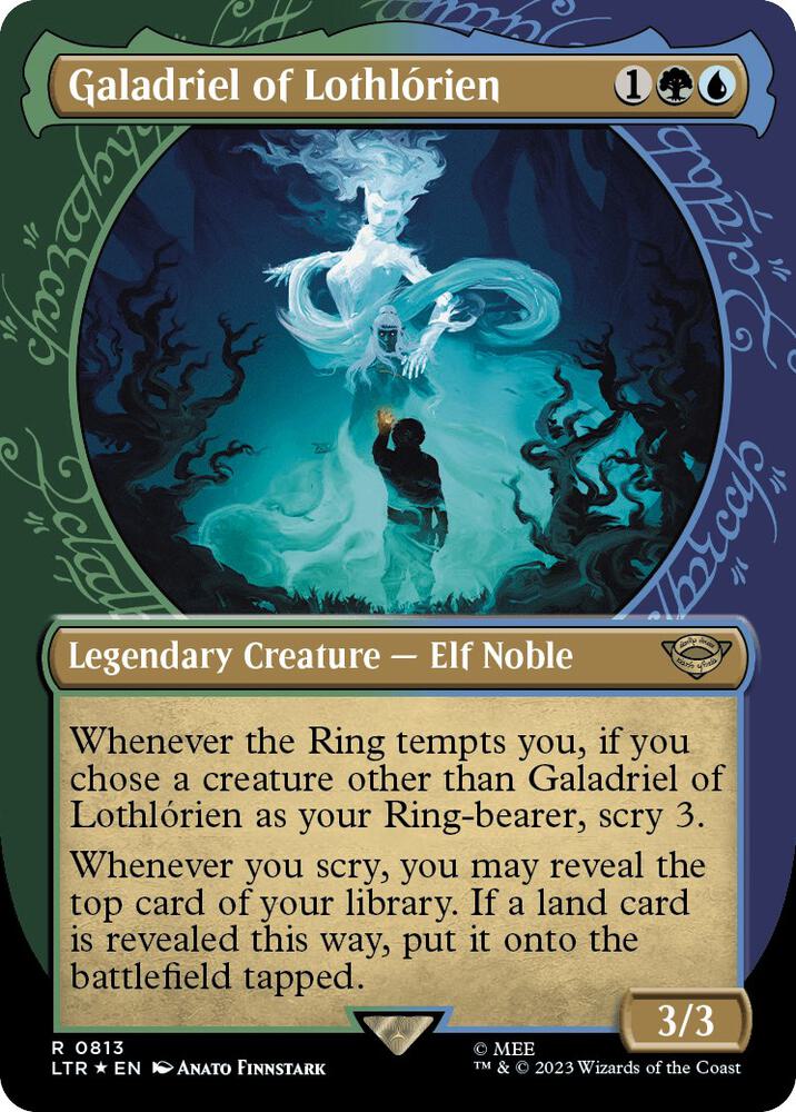 Galadriel of Lothlorien (Showcase) (Surge Foil) (813) [The Lord of the Rings: Tales of Middle-earth] [Showcase, Borderless]