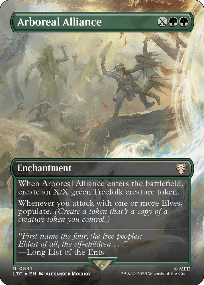 Arboreal Alliance (Borderless) (Surge Foil) (541) [Tales of Middle-earth Commander] [Borderless]