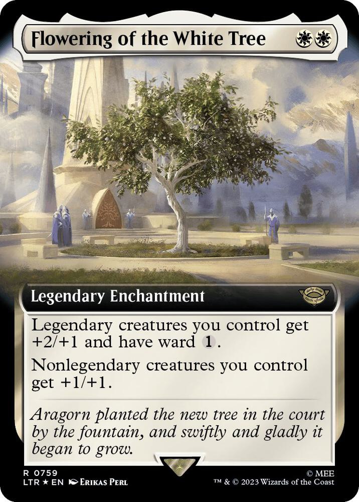Flowering of the White Tree (Extended Art) (Surge Foil) (759) [The Lord of the Rings: Tales of Middle-earth] [Extended Art]