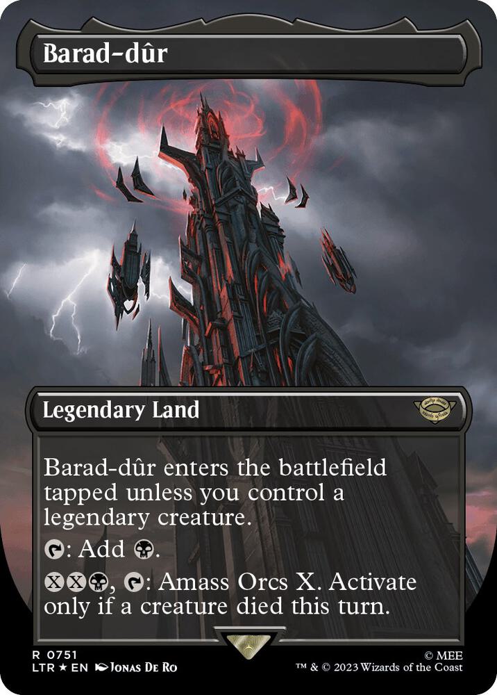 Barad-dur (0751) (Borderless) (Surge Foil) [The Lord of the Rings: Tales of Middle-earth] [Borderless]