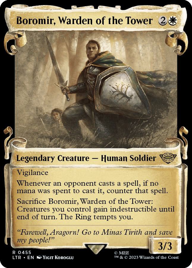 Boromir, Warden of the Tower (Showcase Scrolls) (455) [The Lord of the Rings: Tales of Middle-earth] [Showcase]