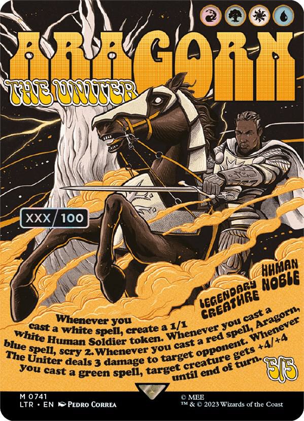Aragorn, the Uniter (Borderless Poster) (Serial Numbered) (741) [The Lord of the Rings: Tales of Middle-earth] [Borderless]
