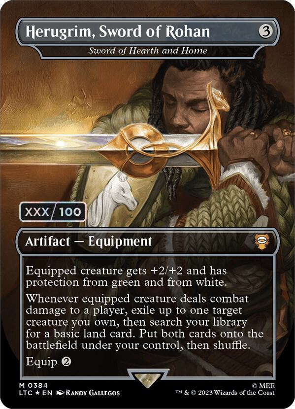 Herugrim, Sword of Rohan - Sword of Hearth and Home (Serial Numbered) (384) [Tales of Middle-earth Commander] [Borderless]