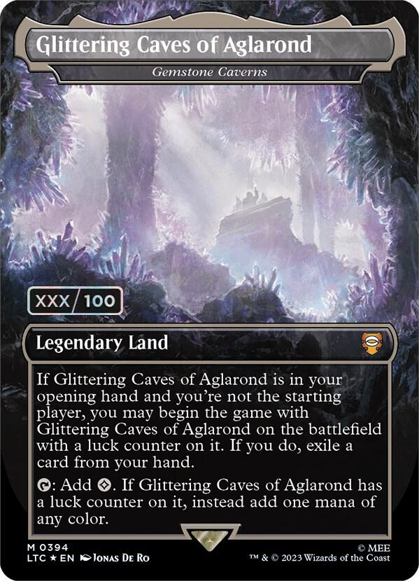 Glittering Caves of Aglarond - Gemstone Caverns (Serial Numbered) (394) [Tales of Middle-earth Commander] [Borderless]