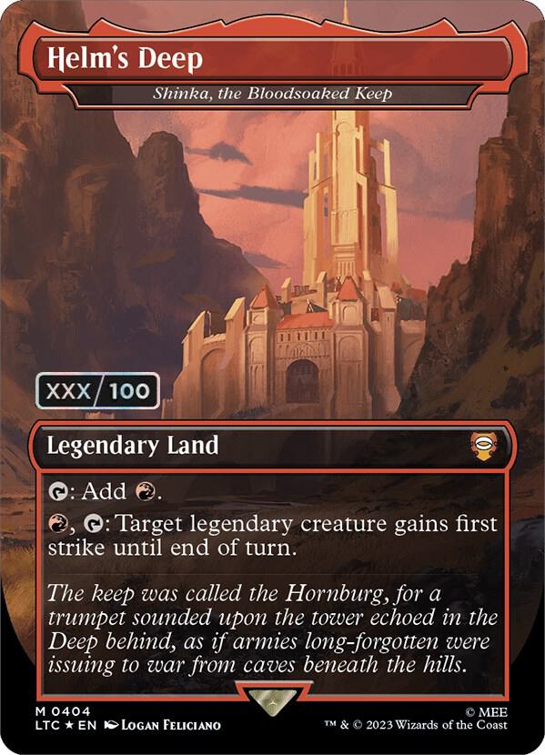 Helm's Deep - Shinka, the Bloodsoaked Keep (Serial Numbered) (404) [Tales of Middle-earth Commander] [Borderless]