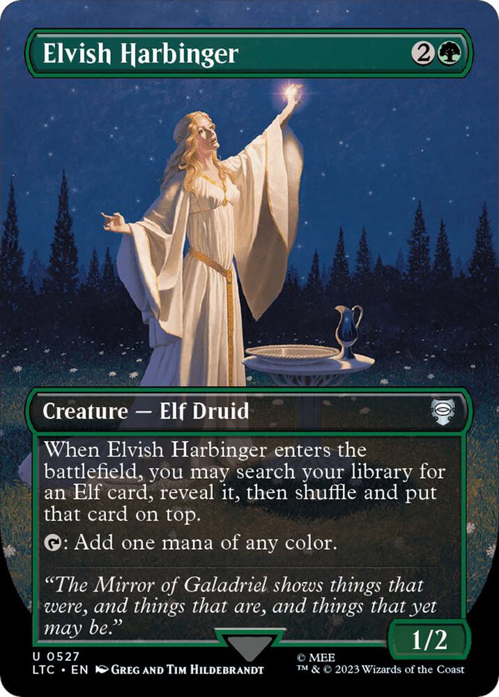 Elvish Harbinger (Borderless) (527) [Tales of Middle-earth Commander] [Borderless]
