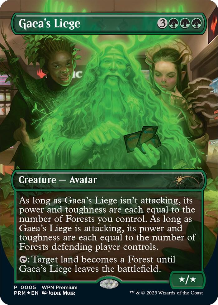 Gaea's Liege (Borderless) (5) [WPN & Gateway Promos] [Borderless]