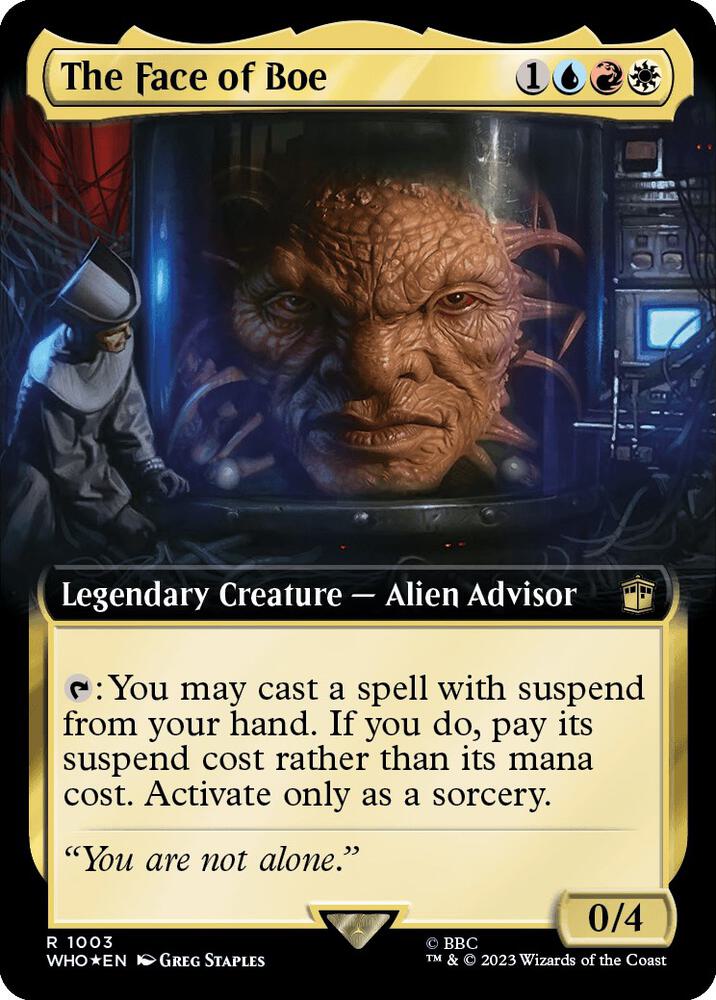 The Face of Boe (Extended Art) (Surge Foil) (1003) [Doctor Who] [Extended Art]
