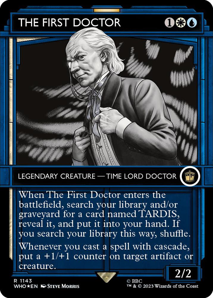 The First Doctor (Showcase) (Surge Foil) (1143) [Doctor Who] [Showcase, Borderless]
